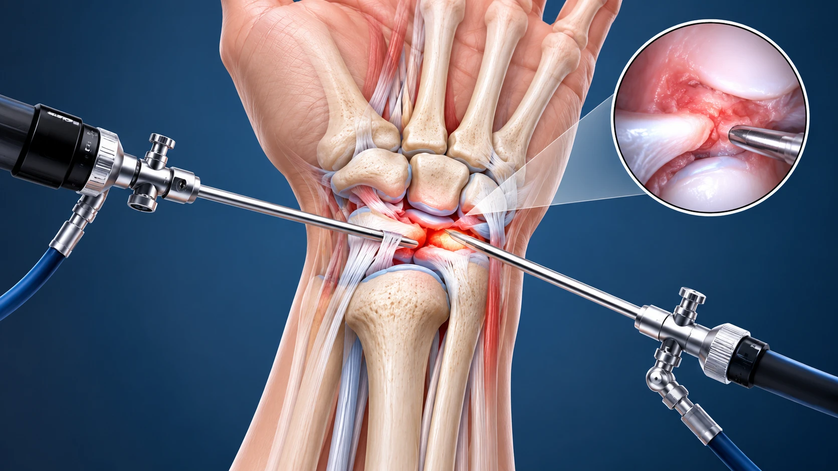 Arthroscopic Wrist Joint Illustration result